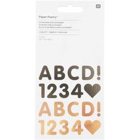 Rico Design Stickerblock Alphabet schwarz goldfarbig 16 Blatt