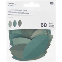 Rico Design Papierblätter grün 60 Stück
