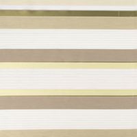 Gardinenstoff Dekostoff halbtransparent Streifen mit goldfarbigen Effekten grün taupe creme 1.50m Breite