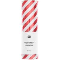 Rico Design Luftschlangen Streifen 9 Stück rot weiß 3.8m