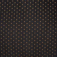Tüll Mesh Stretch extraweich mit Flock Punkte schwarz ocker 1.4m