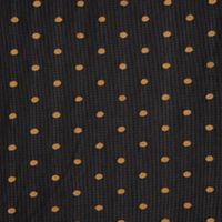 Tüll Mesh Stretch extraweich mit Flock Punkte schwarz ocker 1.4m