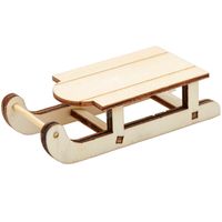 Rico Design Miniatur Schlitten Holz natur 4x7x2.5cm