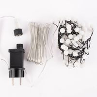 Lichterkette weiße Kugeln mit 80 LED-Lichtern warmweiß In- und Outdoor 2m