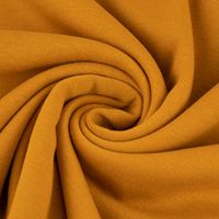 Sweatstoff Alpensweat kuschelweich uni ocker gelb meliert 1.50m Breite