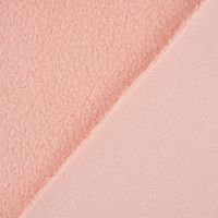 Sweatstoff Sherpa Fleece dünn einfarbig rosa 1.50m Breite