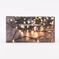 Lichterkette mit 240 LED-Lichtern warmweiß In- und Outdoor 18m