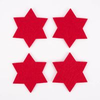 Untersetzer Sterne Filz einfarbig rot 11x0.5cm 4 Stück