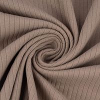 Feinstrick Jersey Mandy gerippt einfarbig taupe 1.40m Breite