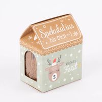 La Vida Spekulatius Frohes Fest Rentier Sterne mint weiß braun 100g