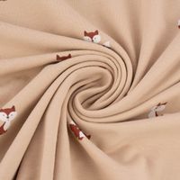 Baumwolljersey Jersey Füchse beige weiß rotbraun 1.50m Breite