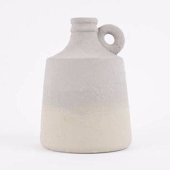 Vase Zementoptik Keramik grautöne 18x26cm