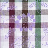 Baumwollstoff Trachten Karo Blätter Blüten weiß grün bordeaux 1.50m