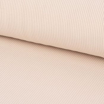 Jersey Rippjersey Feinstrick einfarbig beige 1.45m Breite