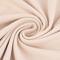 Jersey Rippjersey Feinstrick einfarbig beige 1.45m Breite