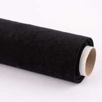 Deko Tischband Samtoptik einfarbig schwarz 28x300cm