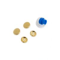 Prym Überziehbare Knöpfe mit Werkzeug Metall goldfarbig 5 Stück 19mm