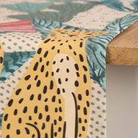 SCHÖNER LEBEN. Tischläufer Dschungel Leopard bunt 40x160cm