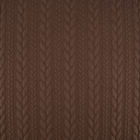 Bekleidungsstoff Cably Zopfmuster einfarbig braun 1.5m Breite