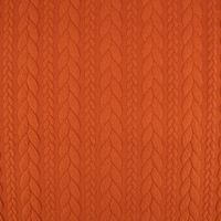 Bekleidungsstoff Cably Zopfmuster einfarbig kürbis orange 1.5m Breite
