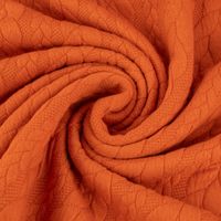 Bekleidungsstoff Cably Zopfmuster einfarbig kürbis orange 1.5m Breite