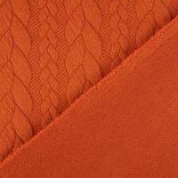 Bekleidungsstoff Cably Zopfmuster einfarbig kürbis orange 1.5m Breite
