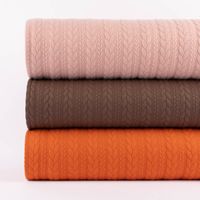 Bekleidungsstoff Cably Zopfmuster einfarbig kürbis orange 1.5m Breite