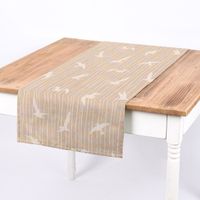 Dekostoff Iconic Seagull Stripe Möwen Streifen natur weiß 1.40m