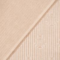 Dekostoff Iconic Anchor Stripe Anker Streifen natur weiß 1.40m