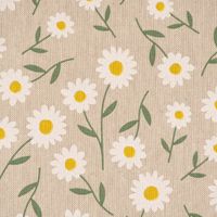Dekostoff Daisy Sweet Field Gänseblümchen natur weiß 1.40m