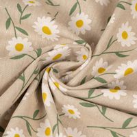 Dekostoff Daisy Sweet Field Gänseblümchen natur weiß 1.40m