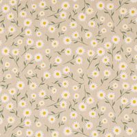 Dekostoff Daisy Sweet Field Gänseblümchen natur weiß 1.40m