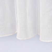 Scheibengardine nähfrei Leinenstruktur uni wollweiß 45cm