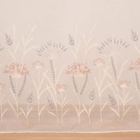 Gardinenstoff Gardinenstores Strukturvoile Stickerei Blumen Gräser ec