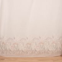Gardinenstoff Gardinenstores Strukturvoile Stickerei Blumen Gräser ec