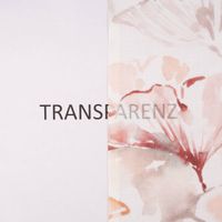 Gardinenstoff Dekostoff halbtransparent Leinenstruktur Aquarell Ginkgo Blätter weiß braun 1.50m Breite
