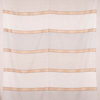 Gardinenstoff Dekostoff Voile halbtransparent Streifen beige braun grau 1.50m Breite