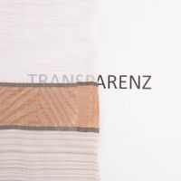 Gardinenstoff Dekostoff Voile halbtransparent Streifen beige braun grau 1.50m Breite