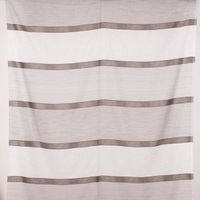 Gardinenstoff Dekostoff Voile halbtransparent Streifen grau 1.50m Breite