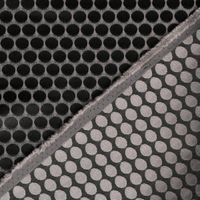 Dekostoff Double Face Jacquard Punkte schwarz silbergrau 1.50m Breite