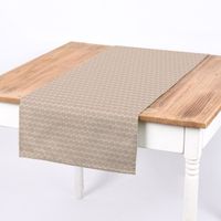 Dekostoff Double Face Jacquard Punkte beige 1.50m Breite