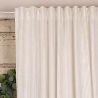 Halbtransparenter Gardinenstoff Zen Natur Längsstreifen ecru natur 2.