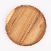 Platte Teller rund Akazienholz natur 23.5x2cm