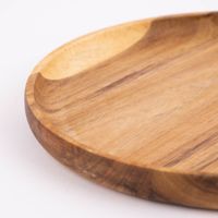 Platte Teller rund Akazienholz natur 23.5x2cm