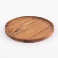 Platte Teller rund Akazienholz natur 28x2cm