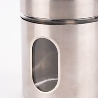 Vorratsdose Glas Metall silberfarbig verschiedene Größen