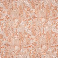Dekostoff Baumwolle Digitaldr. Blätter Blumen Gräser beige orange 1.