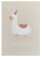 KEITCARDS Postkarte Lama HAPPY BIRTHDAY 10.5x14.7cm