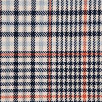 Bekleidungsstoff Karostoff Schottenkaro kariert klecreme blau rot 1.45