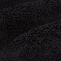 Teddy Baumwoll Krimmer Schaf Plüschstoff uni schwarz 1.50m Breite